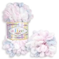 Alizé Priadza Puffy Color 5864 ružovo sivá 100 g 9 m - cena, porovnanie