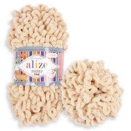 Alizé Priadza Puffy Fine 310 svetlá béžová 100 g 14 m