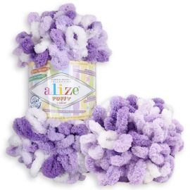 Alizé Priadza Puffy Color 5923 fialovo biela 100 g 9 m