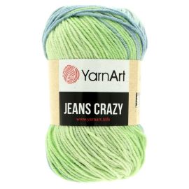 YarnArt Jeans Crazy 8208 zelená modrá a sivá mix 50 g 160 m