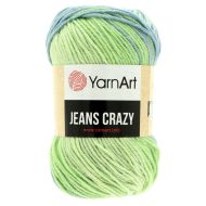 YarnArt Jeans Crazy 8208 zelená modrá a sivá mix 50 g 160 m - cena, porovnanie