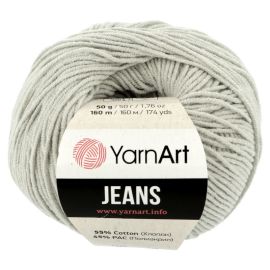YarnArt Priadza Jeans svetlá sivá 49, 50 g, 160 m