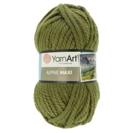 YarnArt Alpine Maxi 670 khaki zelená 250 g 105 m