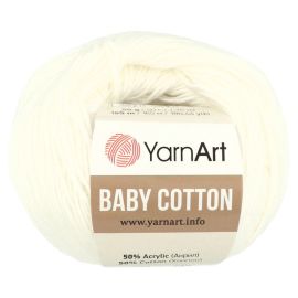 YarnArt Baby Cotton 401 smotanová biela 50 g 165 m