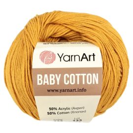 YarnArt Baby Cotton 433 medová žltá 50 g 165 m