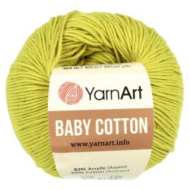 YarnArt Baby Cotton 436 svetlá zelená 50 g 165 m