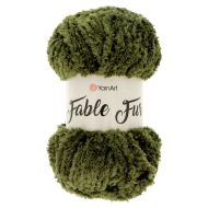 YarnArt Fable Fur 982 kaki zelená 100g 100m - cena, porovnanie