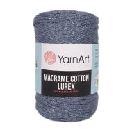 YarnArt Macrame Cotton Lurex 730 jeansová modrá 2 mm, 205 m - cena, porovnanie