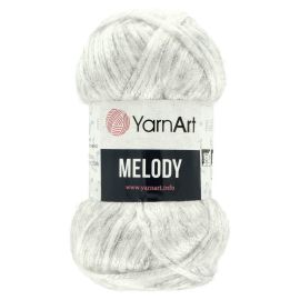 YarnArt Melody 881 sivo biela 100g 230m