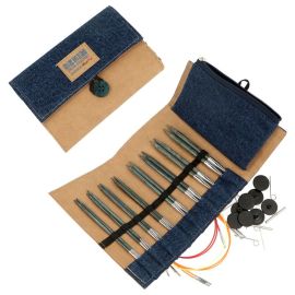 KnitPro Indigo Wood sada vymenitelnych ihlíc 20643