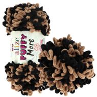 Alizé Puffy More 6289 čierno hnedá 11,5 m 150 g - cena, porovnanie