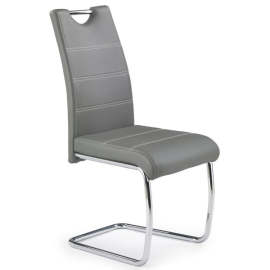 Melza - Jedálenská stolička (sivá, strieborná) - šedá/stříbrná