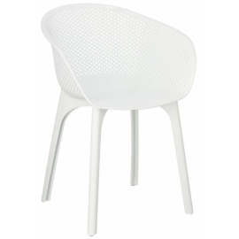 Plastová jedálenská stolička Destiny biela