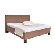 Čalúnená postel Mary 160x200, hnedá, bez matraca - cena, porovnanie