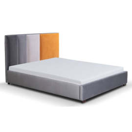 Čalúnená posteľ Nisha 180x200, sivá, bez matraca