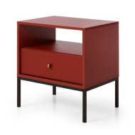 Nočný stolík Pernilla (zásuvka, červená) - cena, porovnanie