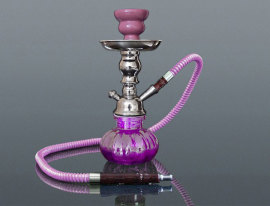 Shisha Fajka vodná 25cm/1 s kufríkom ružová