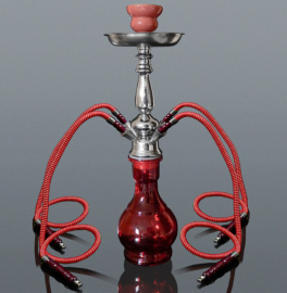 Shisha Vodná fajka 44cm/4 červená