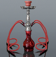 Shisha Vodná fajka 44cm/4 červená - cena, porovnanie