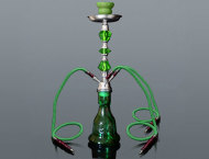 Hookah Vodná fajka 56cm/3 zelená v MODROM KUFRÍKU - cena, porovnanie