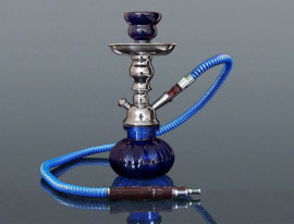 Shisha Fajka vodná 25cm/1 s kufríkom modrá