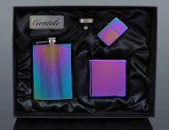 Darčeková sada ploskačka, tabatierka, zapaľovač rainbow - cena, porovnanie