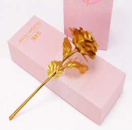 Zlatá ruža v darčekovom balení