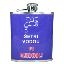 Ploskačka nerezová Šetri vodou 180ml