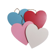 Tabuľka drevená srdce 20cm farebná - cena, porovnanie