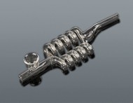 Fajka sklenená dvojitá špirála 17cm - cena, porovnanie