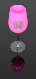 Čaša ružová "60"