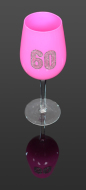 Čaša ružová "60" - cena, porovnanie