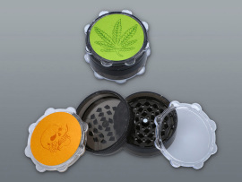 Mlynček na tabak plastový List X. 6cm