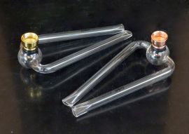 Dvojitá sklenená fajka 14,5cm