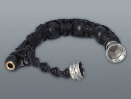 Fajka kovová korálky