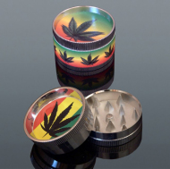 Mlynček na tabak kovový List 4cm - cena, porovnanie