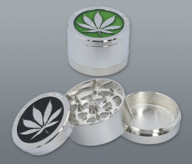 Mlynček na tabak kovový Silver 4,1cm