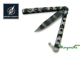 Albainox Nôž motýlik Camouflage