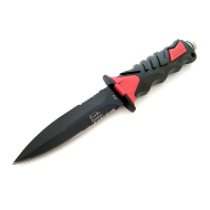 Potápačský nôž čiernočervený 28/14cm - cena, porovnanie