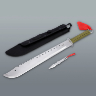 Mačeta nerez Khaki s vrhacím nožom 66/47cm - cena, porovnanie