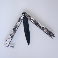 Nôž motýlik SKULL black/white 23/10cm - cena, porovnanie
