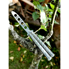 Nôž motýlik tréningový silver III. 22/10cm