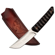 Lovecký damaškový nôž DM957 dark brown - cena, porovnanie