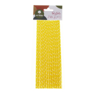 Párty papierové slamky Bodky - žlté - cena, porovnanie