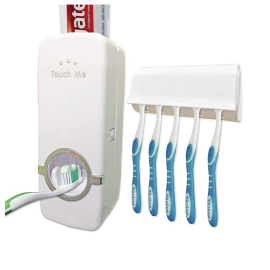 Bezdotykový dávkovač zubnej pasty so stojanom na kefky