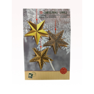 Vianočné 3D hviezdy 6ks - cena, porovnanie