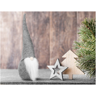 Vianočný stojací škriatok sivý 30cm - cena, porovnanie