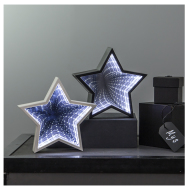 3D Hviezda - Dekoračné zrkadlo 23 LED čierne - cena, porovnanie