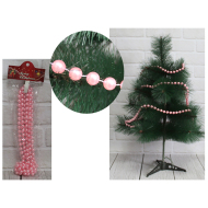 Vianočná reťaz 2,7 metra - ružové korále 10 mm - cena, porovnanie