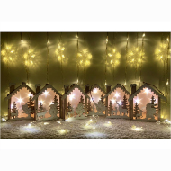 Vianočná LED Drevená chalúpka 9x8x5,5 cm - cena, porovnanie